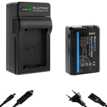Акумулятор Blumax сумісний з Sony NP-FW50 1030mAh + Зарядний пристрій Slim Dual для Sony Alpha 7/7II/7R/7S II/6300/6500/NEX-7/NEX-F3/DSC RX10 IV/ZV-E10
