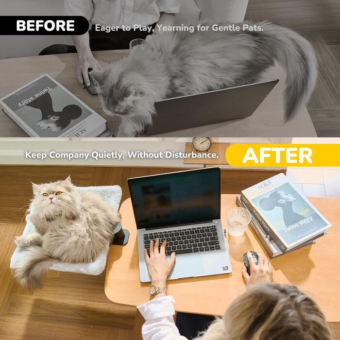 Підвісне ліжко для котів CATISM, 360° обертання, сірий колір, до 20 кг