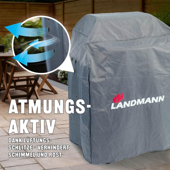 Чохол Landmann Premium для гриля, водонепроникний, з міцного поліестеру, UV-стійкий, дихаючий, морозостійкий, для моделей Pantera 3.0, Triton PTS 3.0, Pellet Kettle