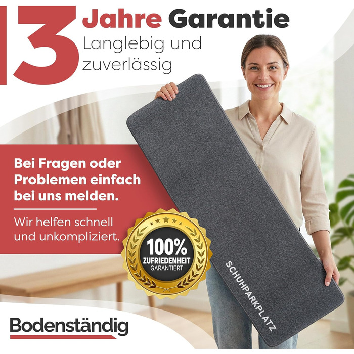 Килимок для дому 40x60 см, стійкий до прання - ідеальний розмір для вхідних дверей. Килимок для входу, привітальний напис та сердечко (Мінімалістичний)
