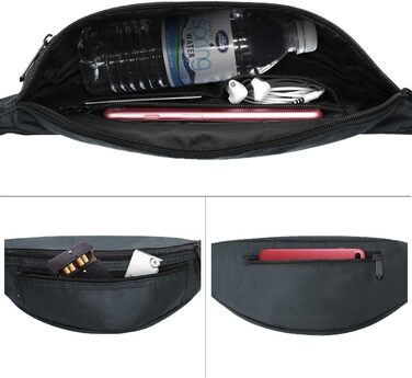 RYACO Поясна сумка на пояс для жінок та чоловіків. Стильна сумка через плече, водонепроникна. Ідеальна для подорожей, спорту, бігу та активного відпочинку (сіра)