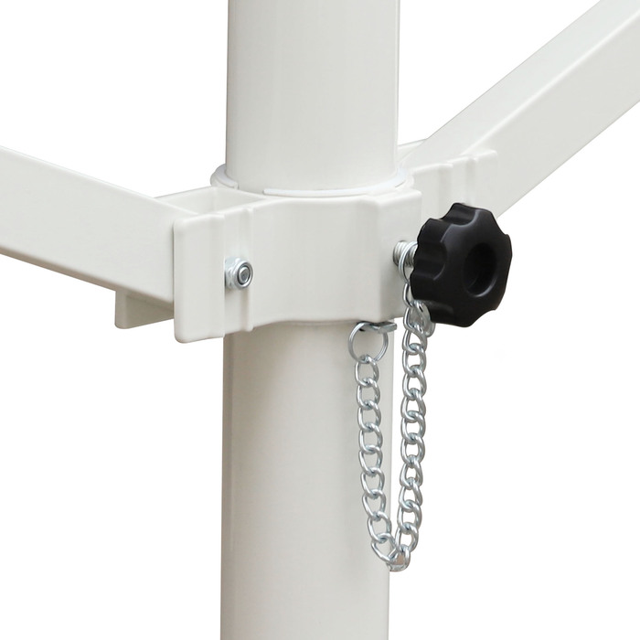 Outsunny Standmarkise Gartenmarkise 3x3м з відкидним плечем та ручкою, сіра терасна маркіза для захисту від сонця та відпочинку