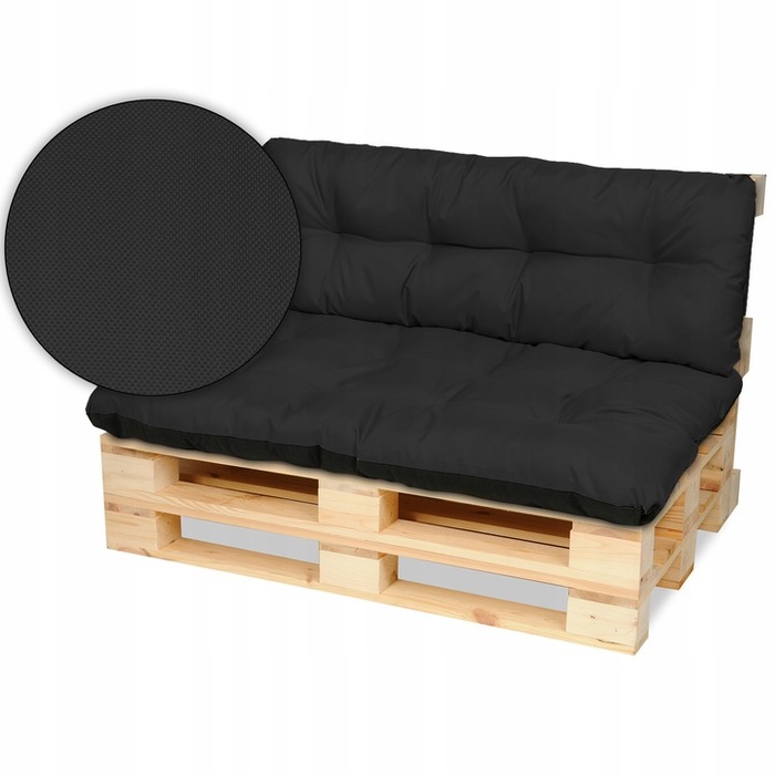 Подушка Superkissen24, 120 x 80 x 7 см, чорна