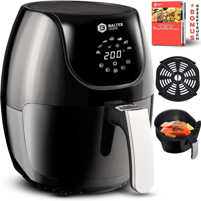 Бальтер Фритюрниця з гарячим повітрям Air Fryer XXL з міні-печі та дегідратором, 10 програм, HL-1200