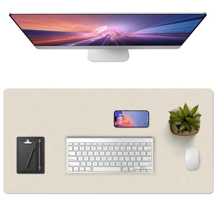 Підкладка на стіл Vicwe 120x60 см, жовта, з ПВХ, антиковзка, для офісу та дому