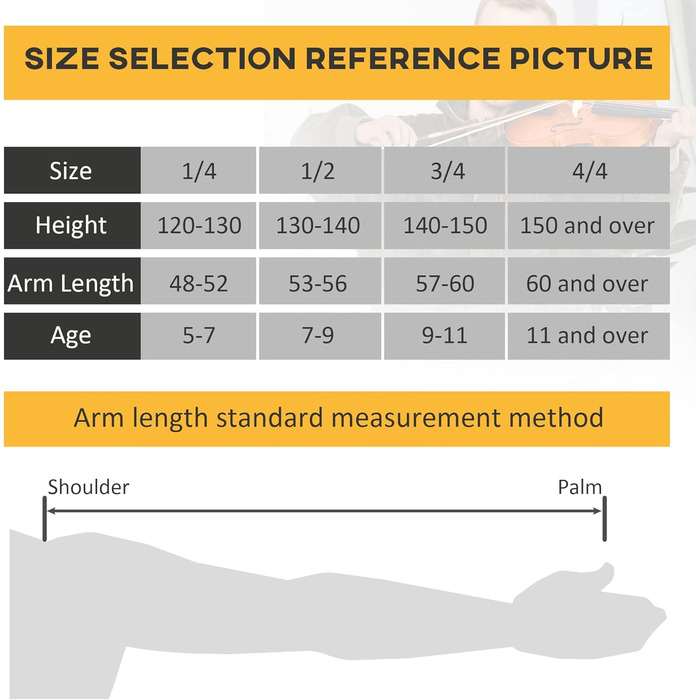 Скрипка HOMCOM 4/4 повного розміру з аксесуарами: футляр, тюнер, підставка, стрічка, каніфоль, запасні струни та ганчірка. Корпус з ялини та клену