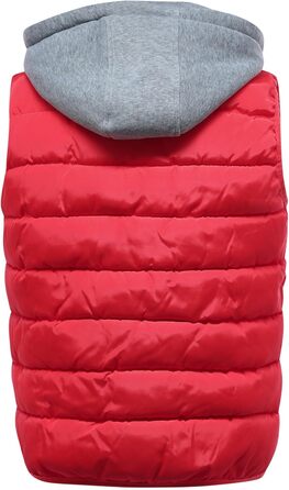Чоловіча степкова жилетка YOUTHUP з капюшоном, тепла зимова жилетка для активного відпочинку, спортивна жилетка без рукавів (S, Червоний)