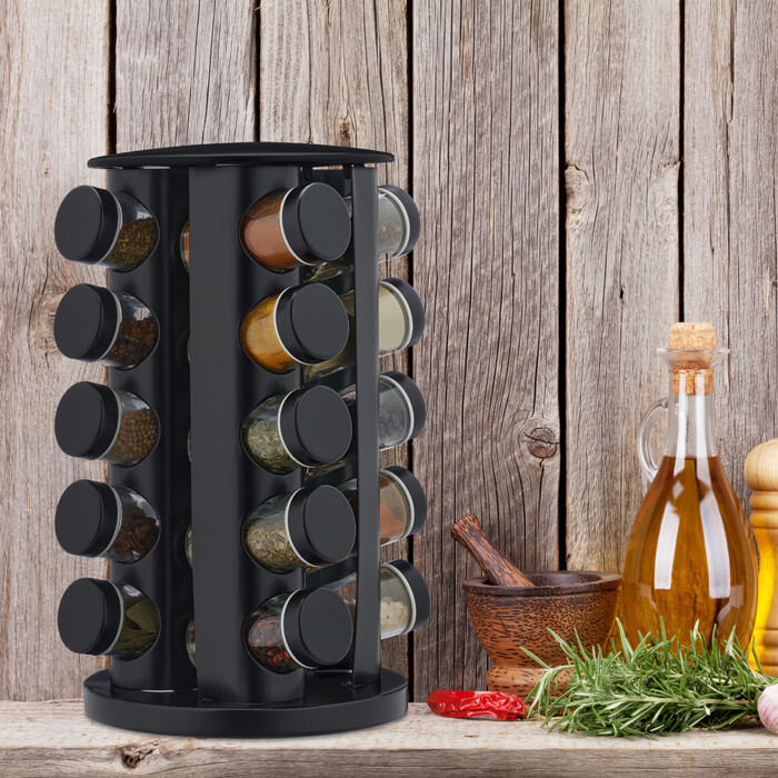 Relaxdays Spice Carousel with 20 Jars
