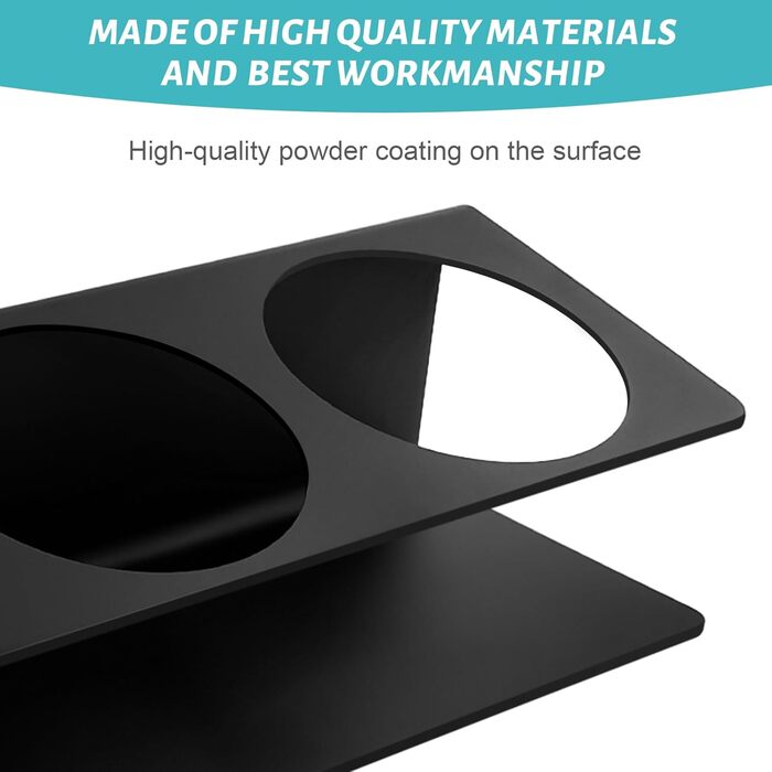 Підвищена годівниця для котів Lannvan Katzennapf Erhöht з кераміки та металевим підставкою, 15° нахил, годівниця та миска для води для котів та маленьких собак