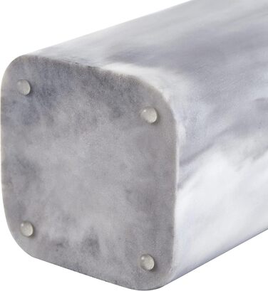 Органайзер для ванної кімнати ZCCZ: великий тримач для зубних щіток з імітацією каменю, чаша для зубної щітки з багатьма відділеннями для електричної щітки, косметики, пензлів, бритви (білий квадрат)