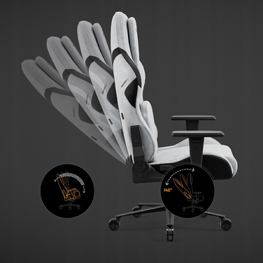 Ігрове крісло Diablo Chairs X.One Prime, тканина, сіре