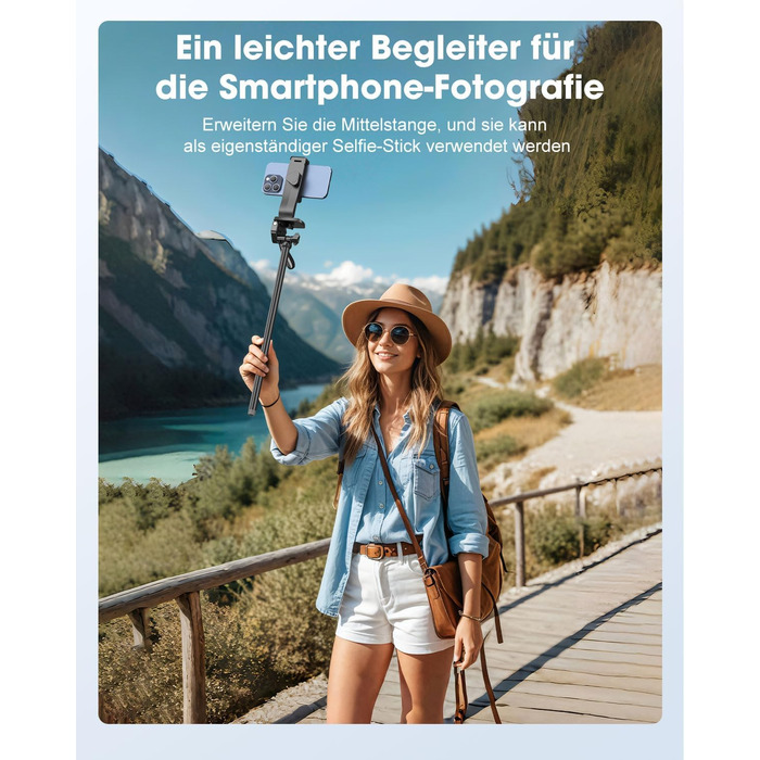 Штатив горизонтальний CAMBOFOTO 185 см для iPhone/камери, гнучкий, для відеозйомки, з сумкою