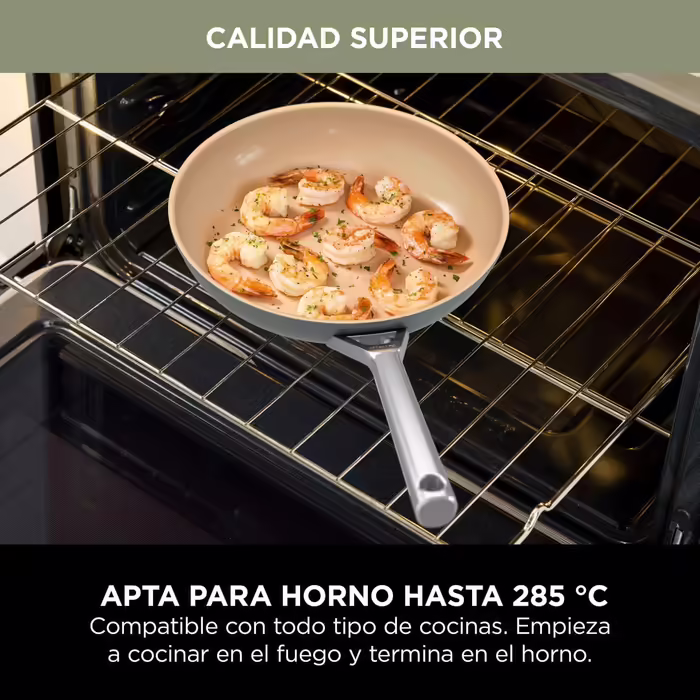 Ninja Extended Life 28cm Ceramic Frying Pan, Non-Stick Coating (No PFAs, PFOA, Lead or Cadmium), Induction Compatible, Stainless Steel Handle, Oven Safe Up to 285°C, CW90028EUUKDB