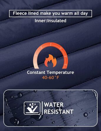 oFiz Steppweste Daen: Легка степкова жилетка Daen для активного відпочинку, туризму та подорожей (Синій, L)