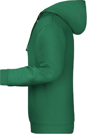 Чоловічий базовий худі James & Nicholson з капюшоном та кишенею-кенгуру, Irish-green, розмір M