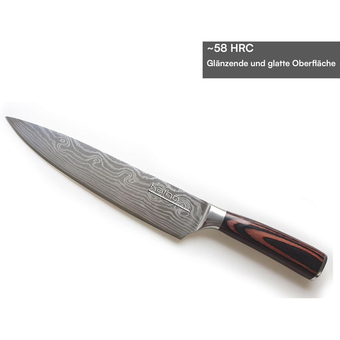 Преміум кухонний ніж для професіоналів та поціновувачів – 20,5 см, нержавіюча сталь 5Cr15, ергономічна ручка, подарункова коробка, довговічний та гострий ніж