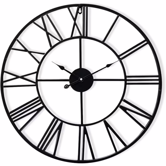 Casa Chic Wall Clock for Kitchen, Living Room, Bathroom - Silent Clock, Metal Clocks with Quartz Movement, Large Kitchen Clocks, Modern Wall Clock, Vintage without Ticking Sounds, Outdoor 60 cm