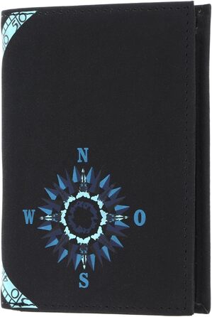 Гаманець Oxmox Cryptan Windrose Print, бірюзово-чорний