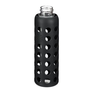 Relaxdays Glass Bottle with Bamboo Lid 550ml