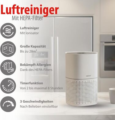 Електричний осушувач повітря Alpina для підвалів та кімнат до 20 м² – портативний осушувач з дисплеєм, 50W