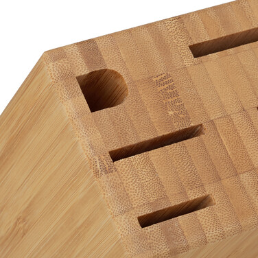 Relaxdays Bamboo Knife Block Unfurnished