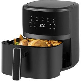 Аерофритюрниця Extralink 4.2L, 1400W з 10 функціями приготування, LED-сенсорний екран, економія енергії, 90% менше жиру