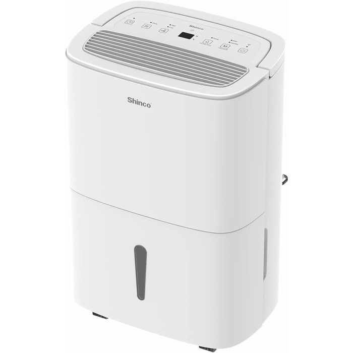 SHINCO 30L Електричний осушувач повітря з Wi-Fi, 105 м³, 5L бак, таймер, фільтр, безперервний злив (SDZ1-30D-M)