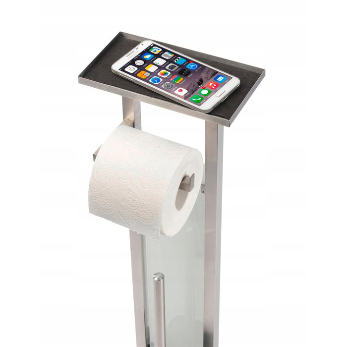 Підлоговий ершик для унітазу Wenko з металевим тримачем та контейнером