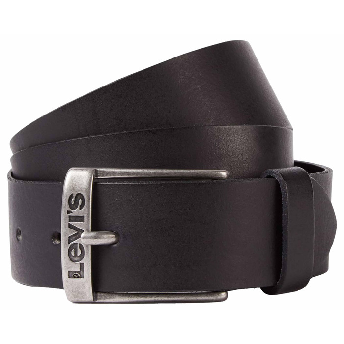 Чоловічий шкіряний ремінь Levi's New Duncan, колір чорний