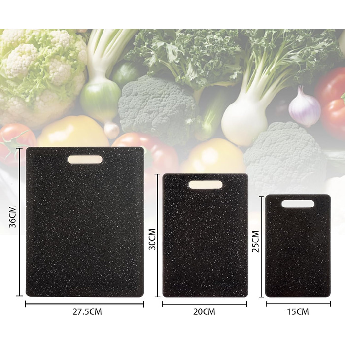 Набір з 3 дерев'яних обробних дощок ASelected для кухні: овочі, фрукти, м'ясо