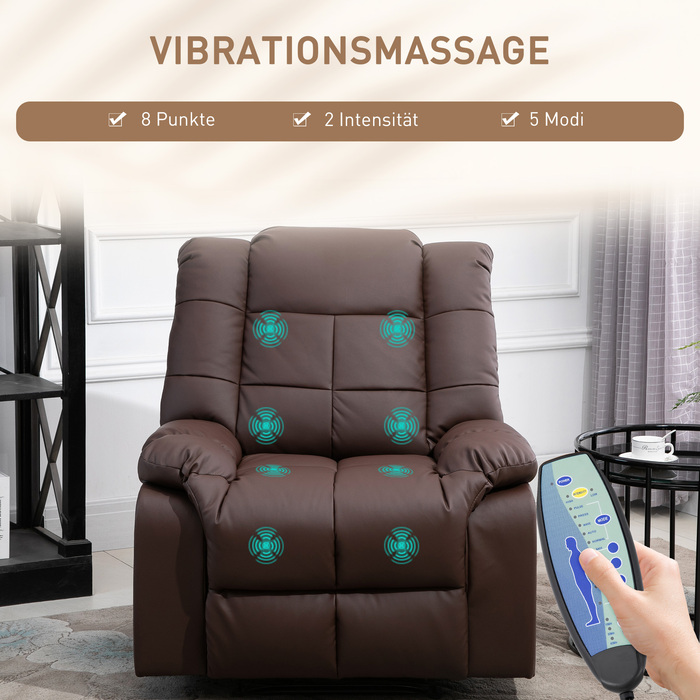 HOMCOM Electric Recliner Chair with Lift and Recline Function, Lift Chair for Seniors, Brown