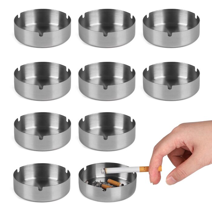 Настінний попільничка CPROSP з нержавіючої сталі, 28.5 x 6.5 см, з замком, для саду, двору, вілли (10 шт.)