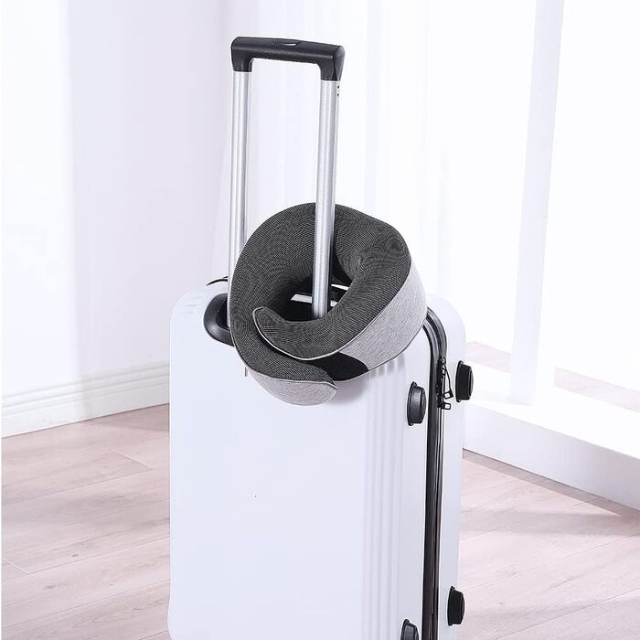 Подушка для подорожей Dreamjoys Neppy: для шиї, літака, авто, поїзда. Memory Foam, сіра