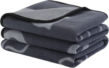 Водонепроникний килимок для собак, 152x127 см, плюшевий фланель та шерпа, для середніх та великих собак, машинне прання - Чорний (152x127 см, Сірий)