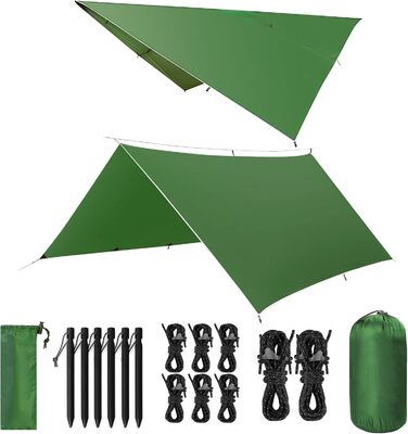 VOSOIR Camping Tarp - 3x3/3x5M Waterproof, Lightweight, UV Resistant Canopy - for Camping, Hiking, Picnics, Hammocks