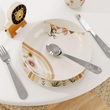 Набір дитячого посуду Villeroy & Boch Boho Kids 'Roar like a lion' (4 шт.) з нержавіючої сталі, для дітей
