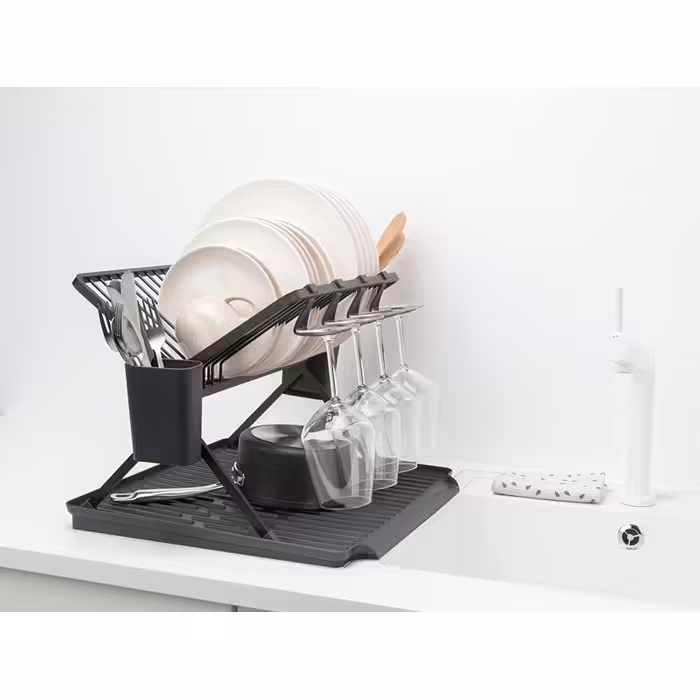 Складана сушарка для посуду Brabantia L, темно-сіра