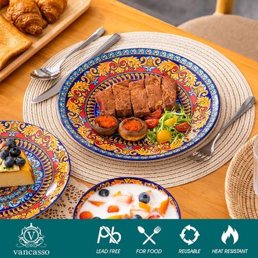 Набір мисок Vancasso 6 шт. з порцеляни (36 шт.) для салату, рамену, мюслі, пасти та десертів