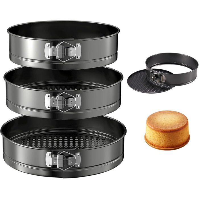 Форма для випічки Springform Ø 26/22/16 см, кругла, з антипригарним покриттям та знімним дном