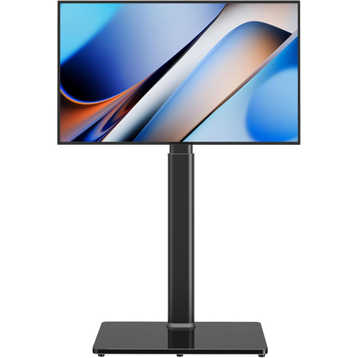 Adjustable Swivel TV Floor Stand for 27-65 inch Flat & Curved TVs - Universal White TV Stand (Supports up to 35kg)