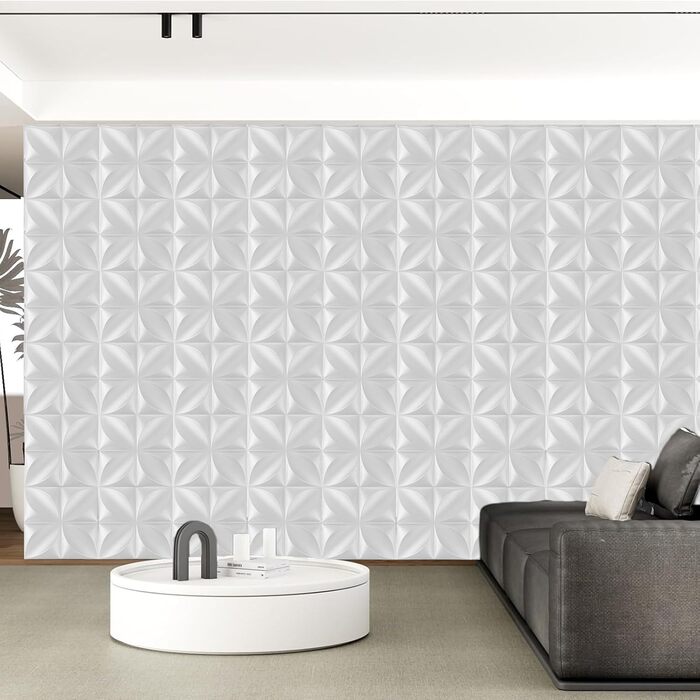 3D панелі на стіну з ПВХ чорного кольору для інтер'єру та геймерської зони, декоративні стінові та стельові панелі (2 шт, 50х50 см)