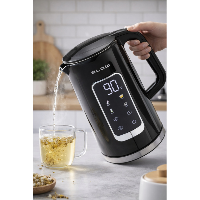 Електричний чайник 2500 Вт, 1,7 л, бездротовий, з регулюванням температури та WiFi