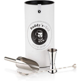 Gin-Tonic Bar Equipment, stainless steel look, food-safe, dishwasher-safe, long drink set (Basic Set)