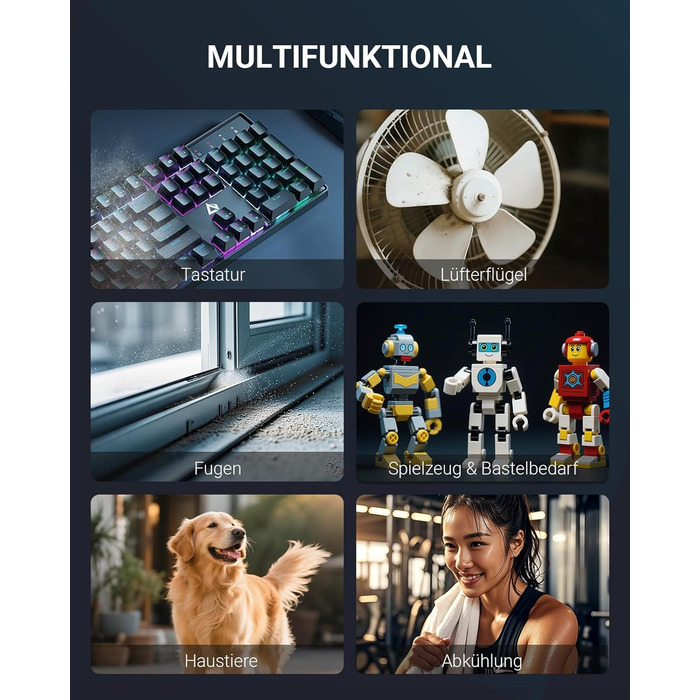 VANTRUE POWER Електричний повітряний пилосос-800G, бездротовий, акумуляторний, для чищення клавіатури, автомобіля, дому