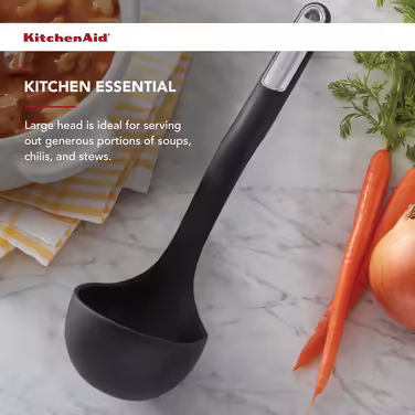 Кухонна ложка KitchenAid KL006OHOBA, силіконова, чорна