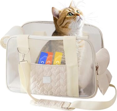 Транспортувальна сумка для собак та котів до 5 кг – Легка та дихаюча переноска для маленьких тварин, з ременем безпеки та кишенями, ідеальна для авто, подорожей та відпочинку на природі