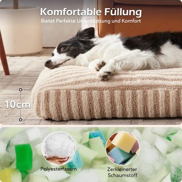 Крісло-лежанка для собак середніх порід, м'яке, знімне, нековзне, 74x53x8 см, коричневе