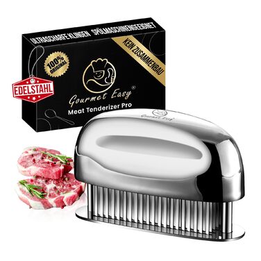 Відбивачка для м'яса з гострими лезами зі сталі нержавіючої, тендеризатор для стейків, яловичини, курки та свинини, підходить для посудомийки