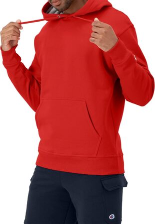 Спортивна кофта Champion Powerblend Fleece з капюшоном, логотип C (кольори вже не виробляються), стандартна посадка, XS, червоний колір (Team Red Scarlet)