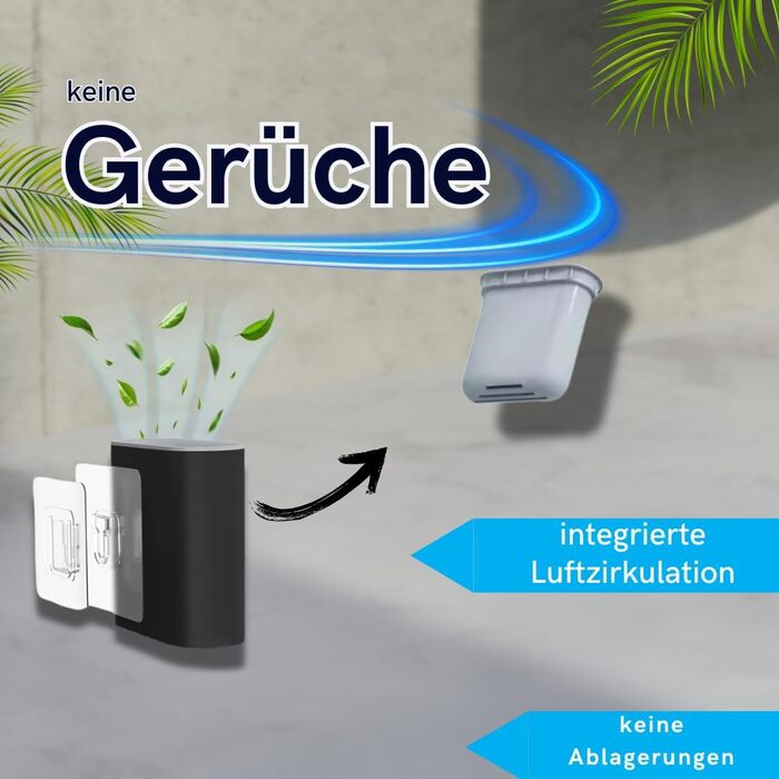 Силіконова щітка для унітазу Klobürste – чорна, настінний монтаж без свердління, самоклеюча – гігієнічна, довговічна, з тримачем